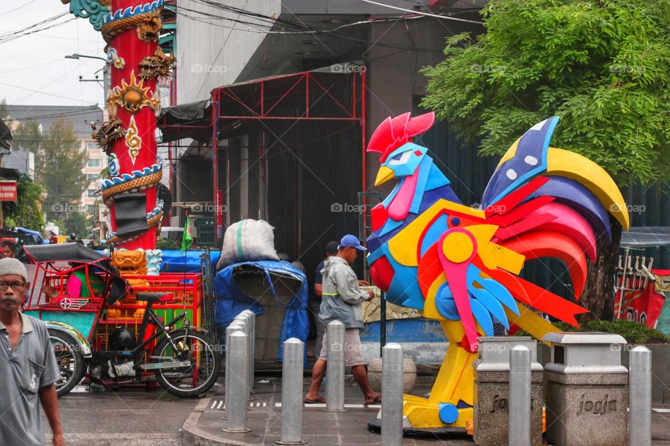 The gate of chinatown at yogyakarta Indonesia