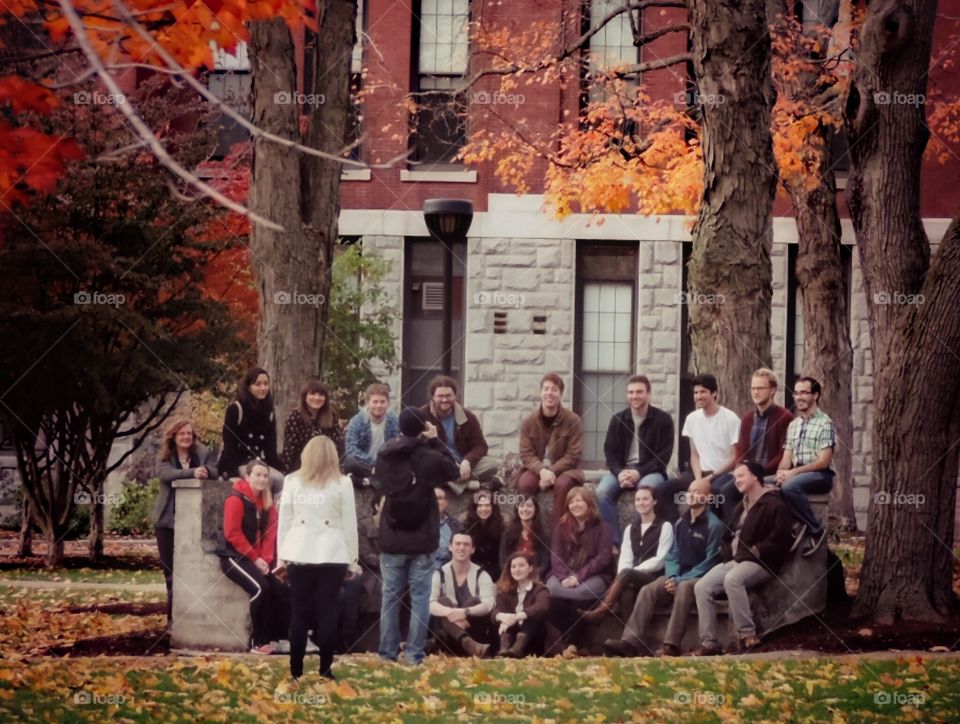 Class Photo. I chanced across a college class doing a group shot last fall, so naturally I shot them.