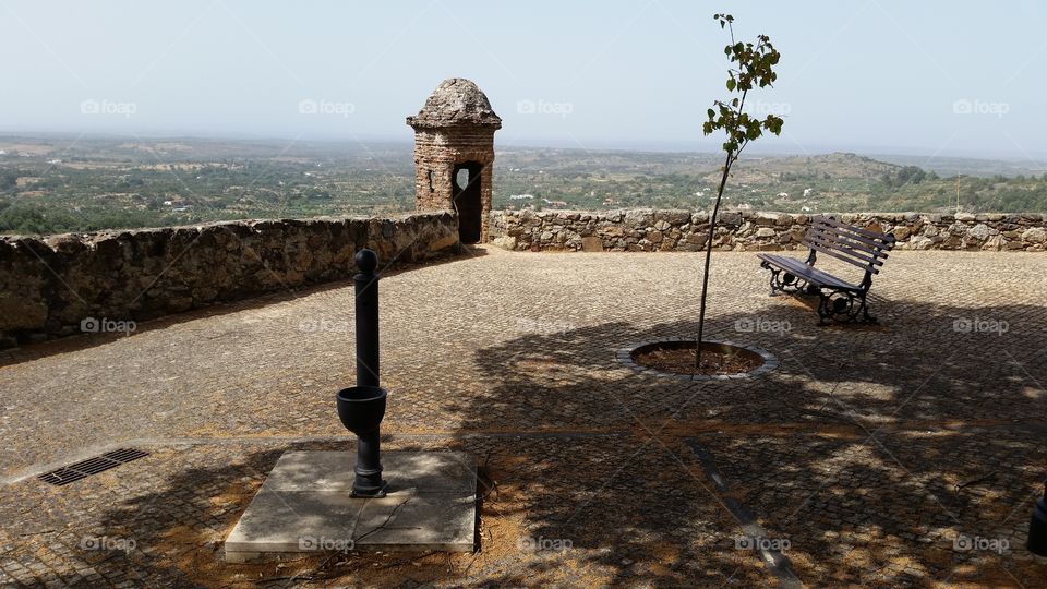 Nature View, Castle Guard, Fountain, Tree, Castelo de Vide, Portugal