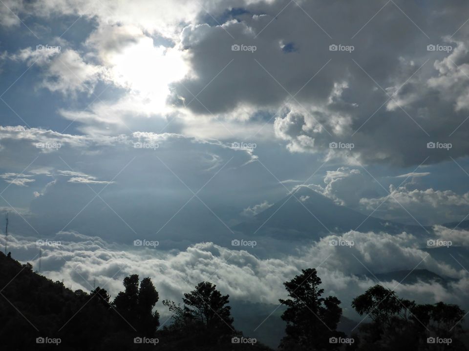 Storm above Volcan Agua