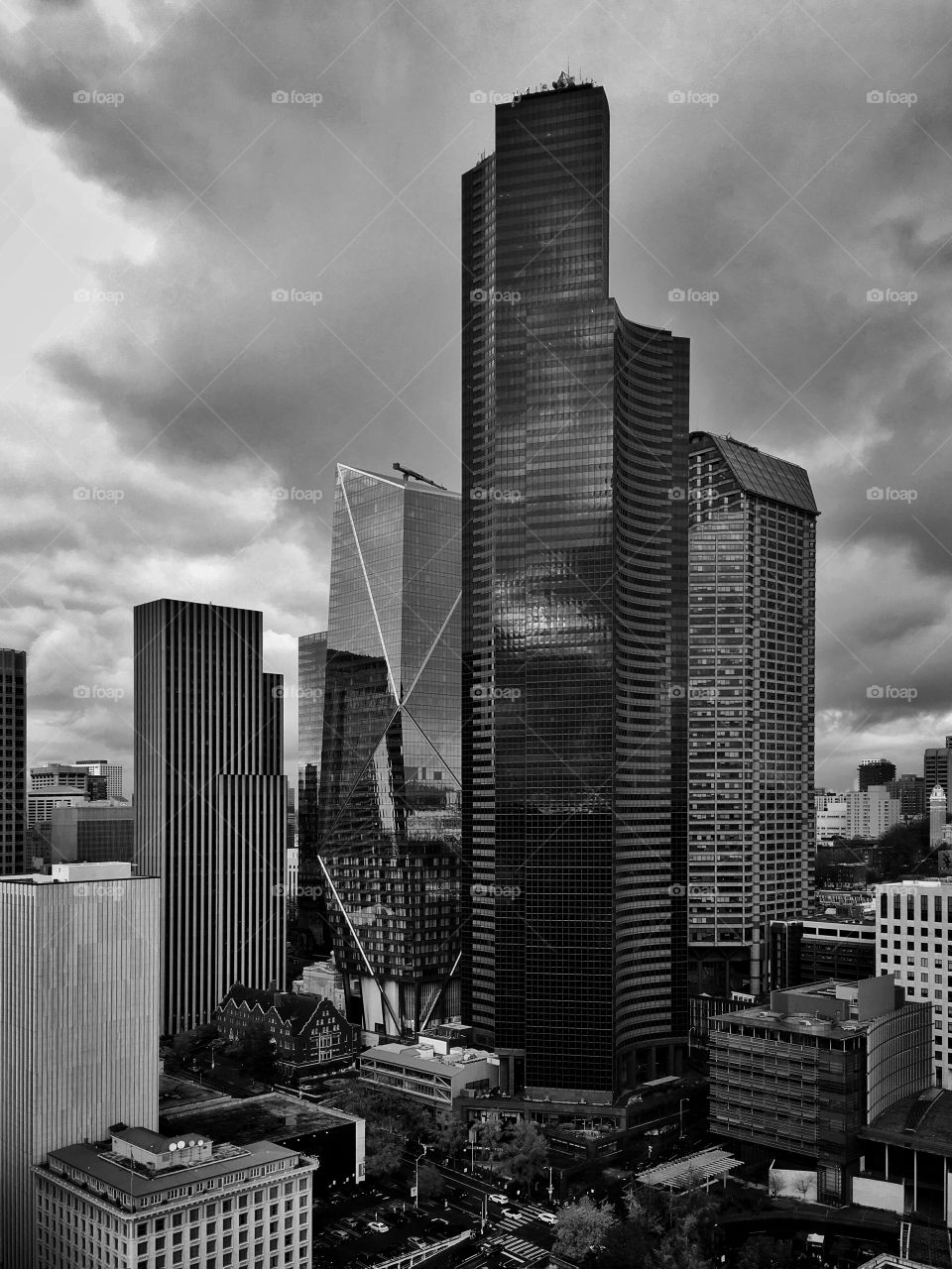 Modern Skyscrapers in Downtown Seattle