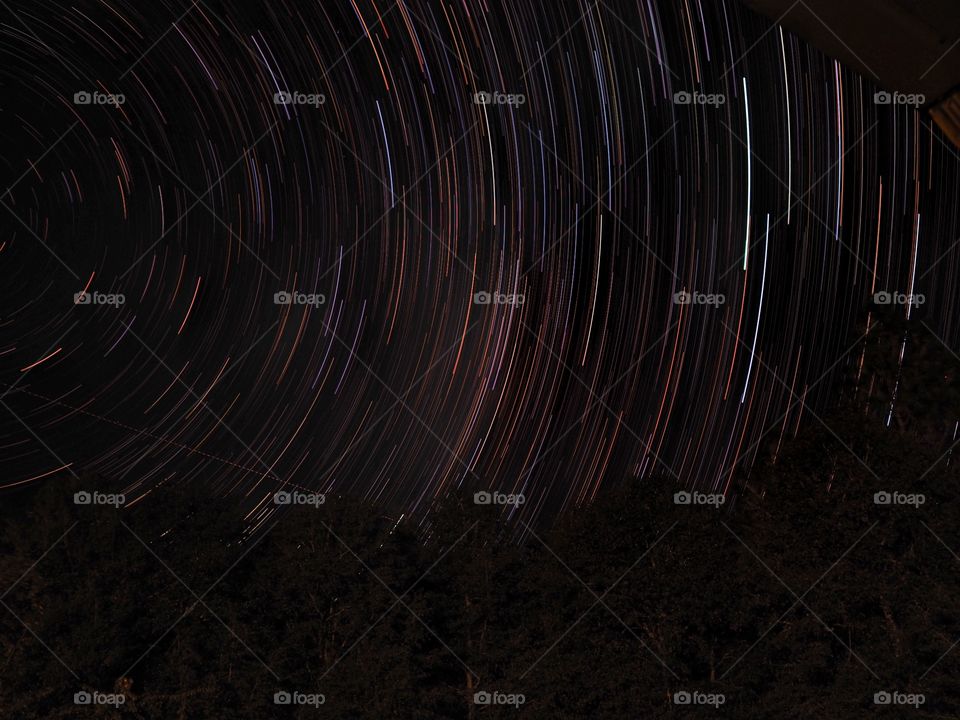 Star trail at night