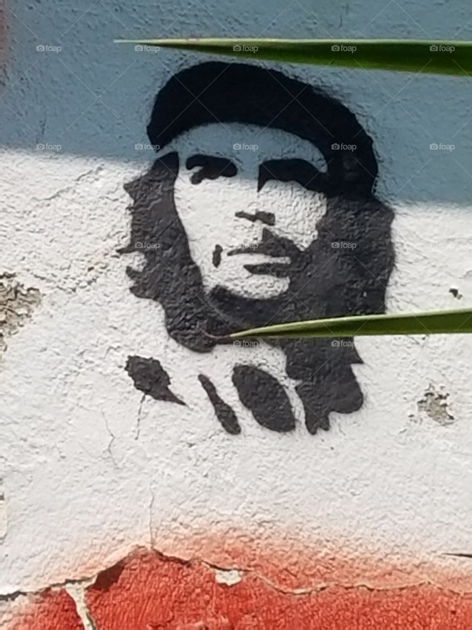 Che Guevara spray painted on a wall in Fethiye Turkey