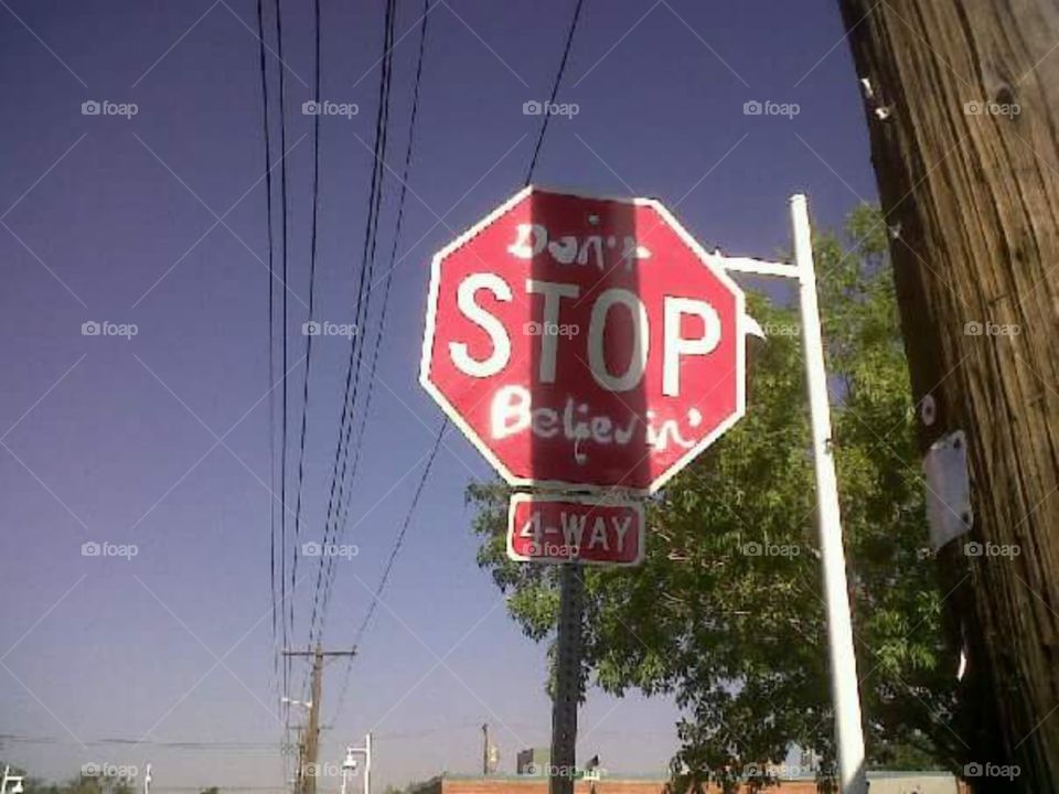 Funny stop sign