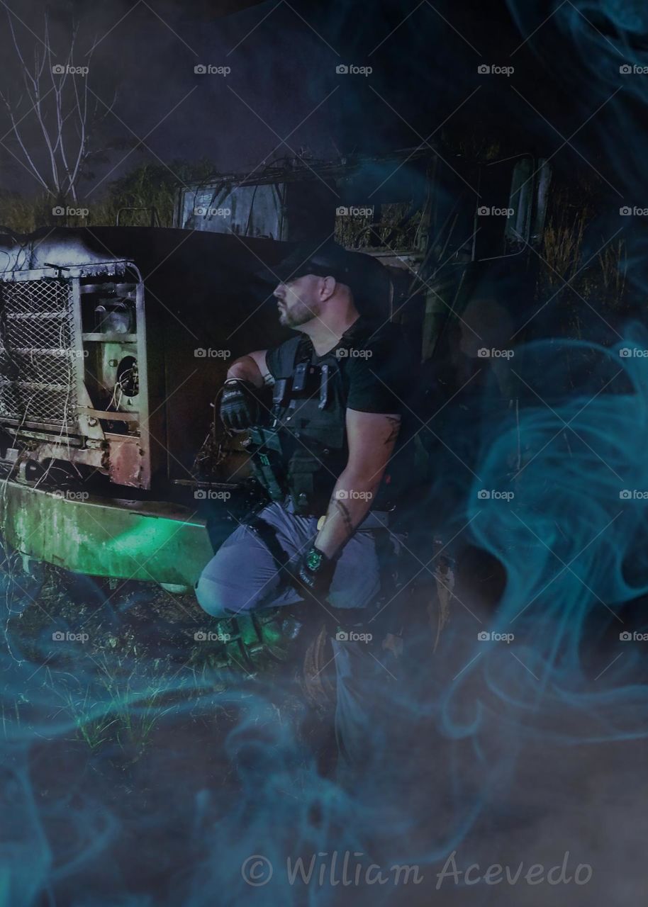 A photo shooting section with a friend.