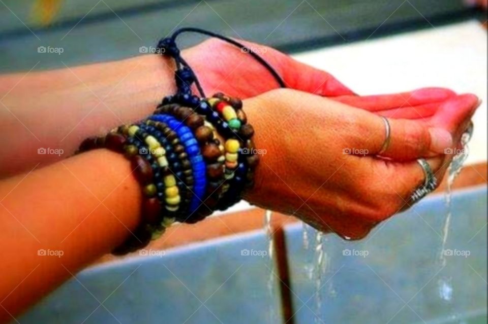 Water running through my fingers