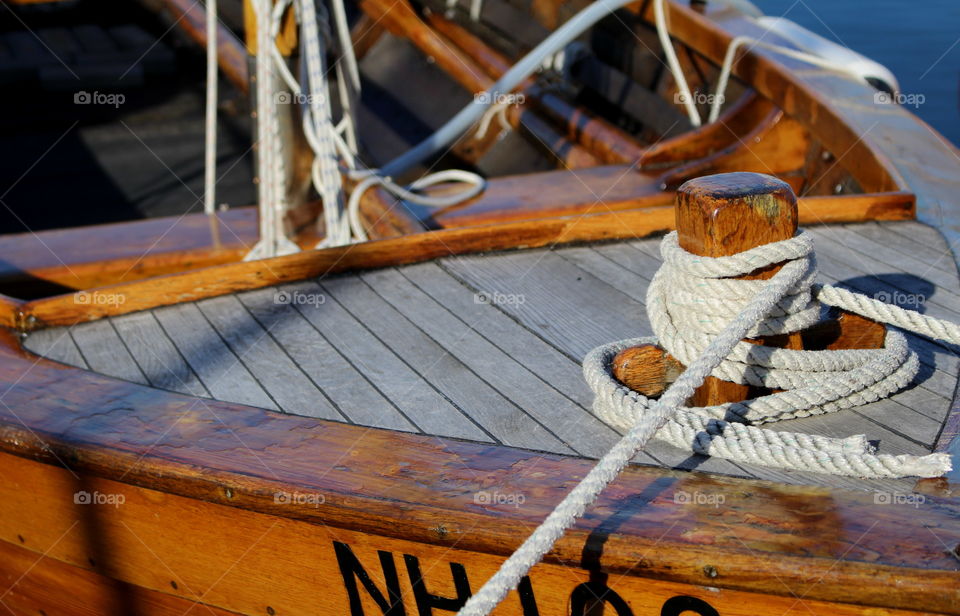 Rope on a boat.