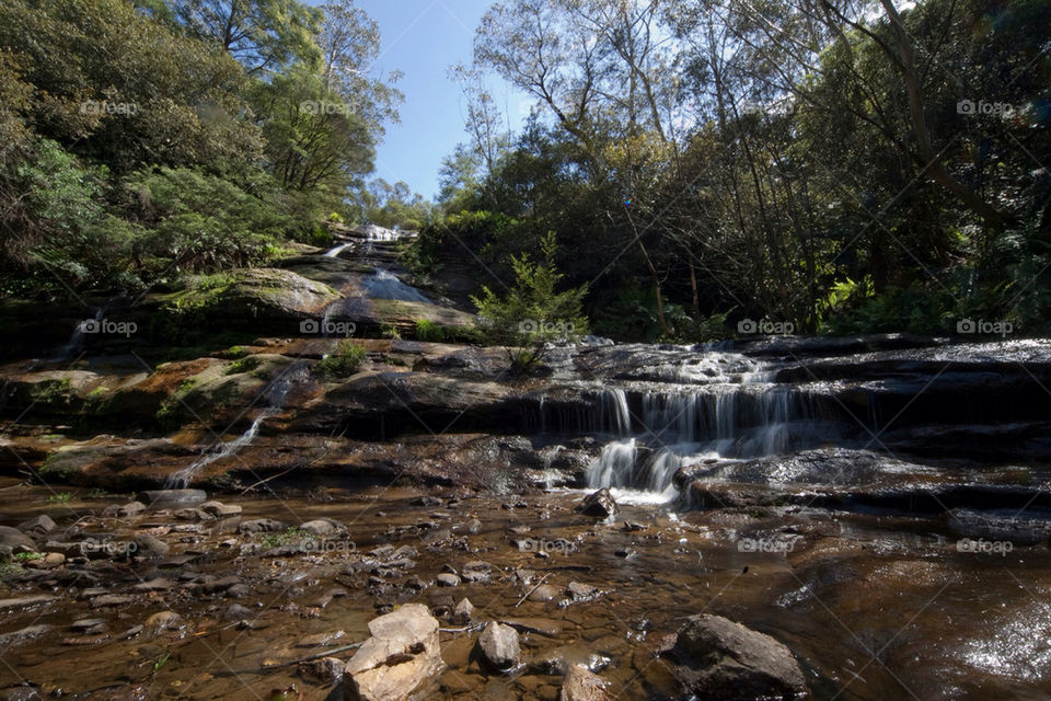 nature blue water mountains by splicanka