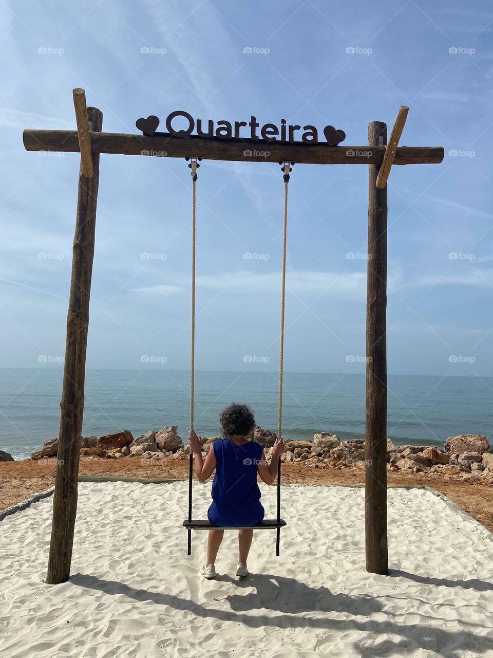 Paradise Swing - The first beach swing in the Algarve, Quarteira, Portugal