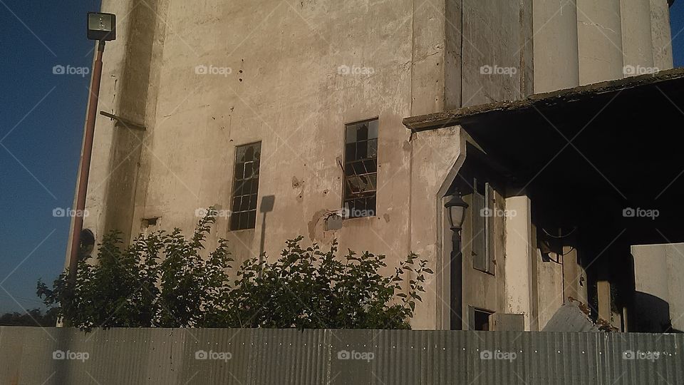 Erie building. This is a picture of a abandoned grain elevator that I saw while out exploring this morning