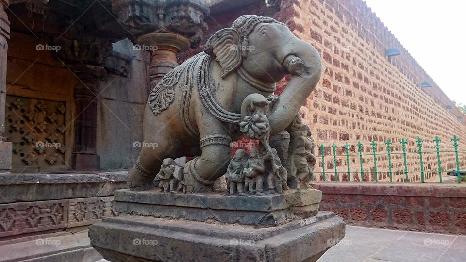 Elephant  - Monolithic - Kadamba dynasty