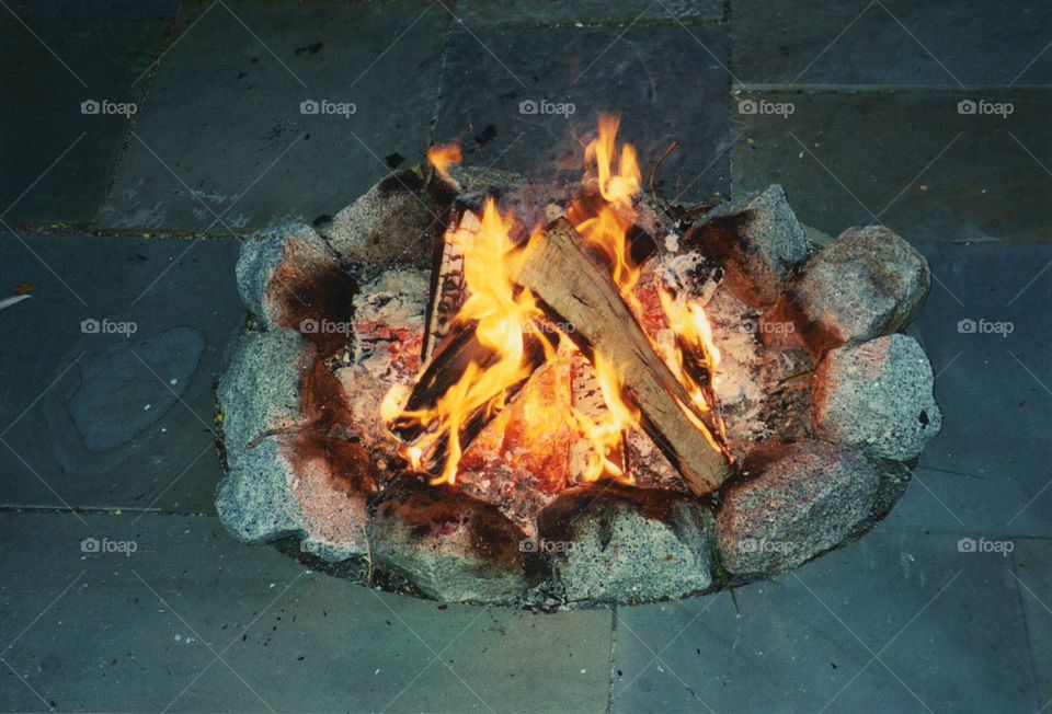 firepit. firepit and slate