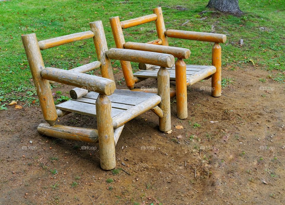 Chairs in the forest